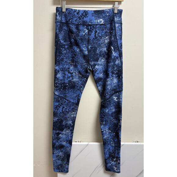 Under Armour HeatGear Compression Leggings Blue Camo Print Women’s Size Large - Picture 2 of 3